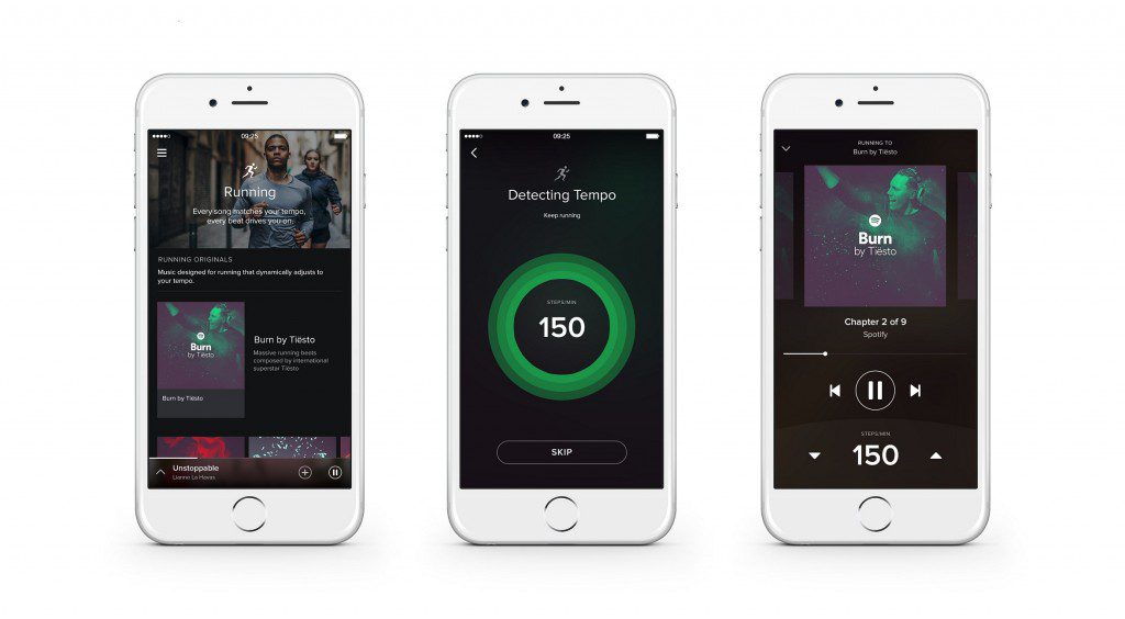 Spotify Running iPhone 畫面