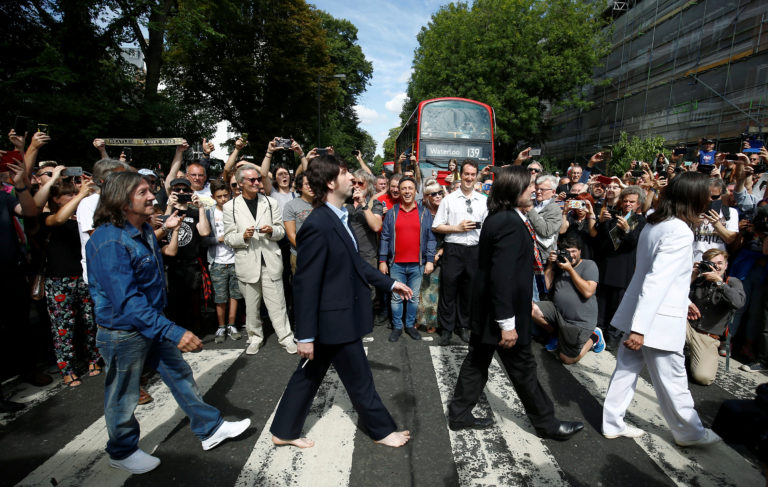 50th anniversary of the iconic Beatles photograph on Abbey Road in London