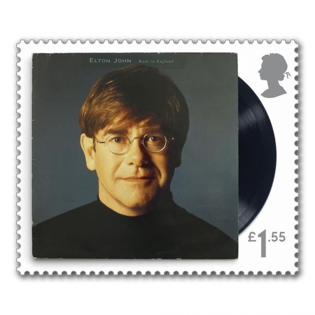 Sir Elton John on the cover of his album Made in England