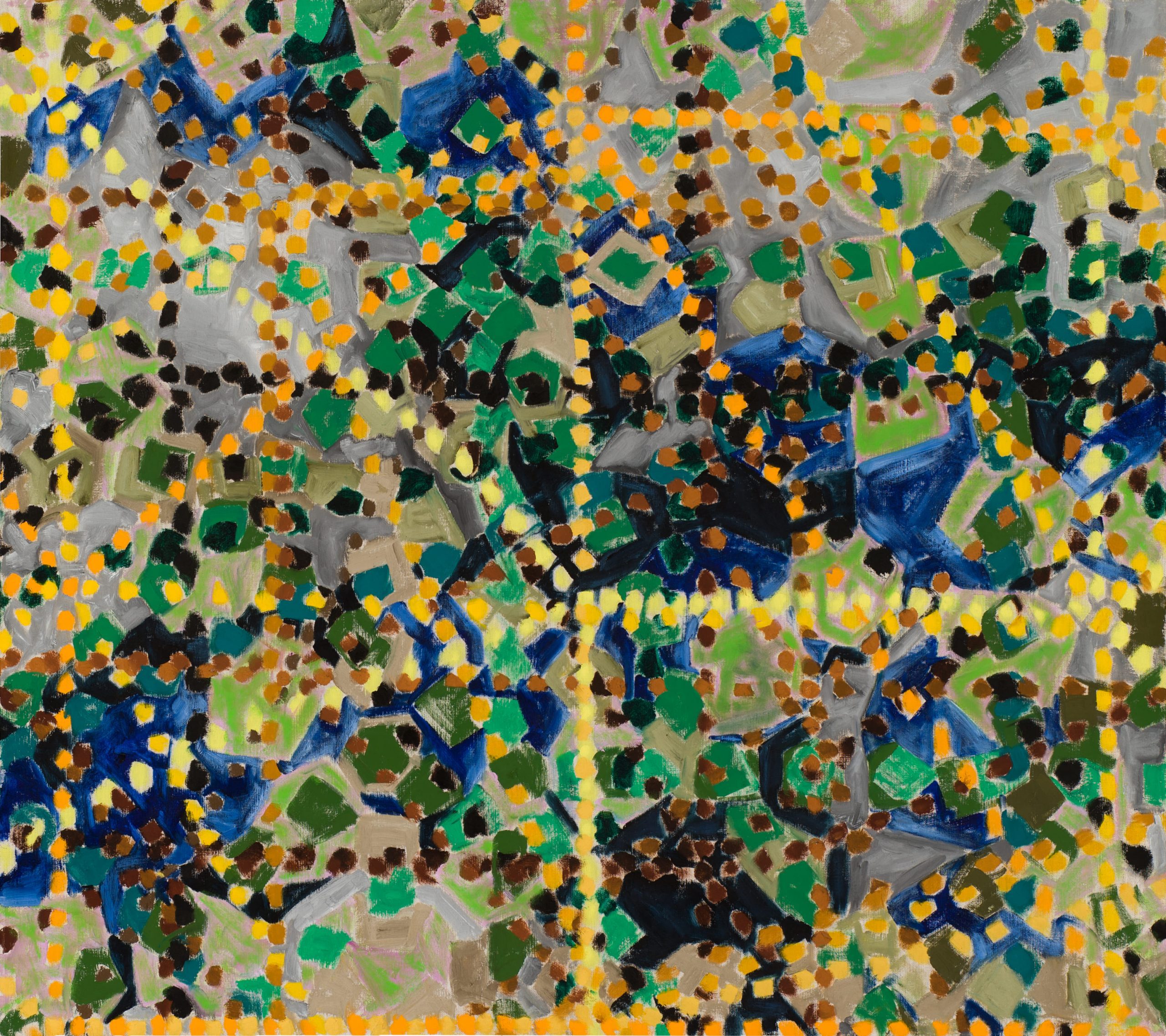 15_弗拉基米爾・可可利亞，《樹葉》，2008，油彩、畫布，128.2 x 114 公分。藝術家與臺北市立美術館提供。