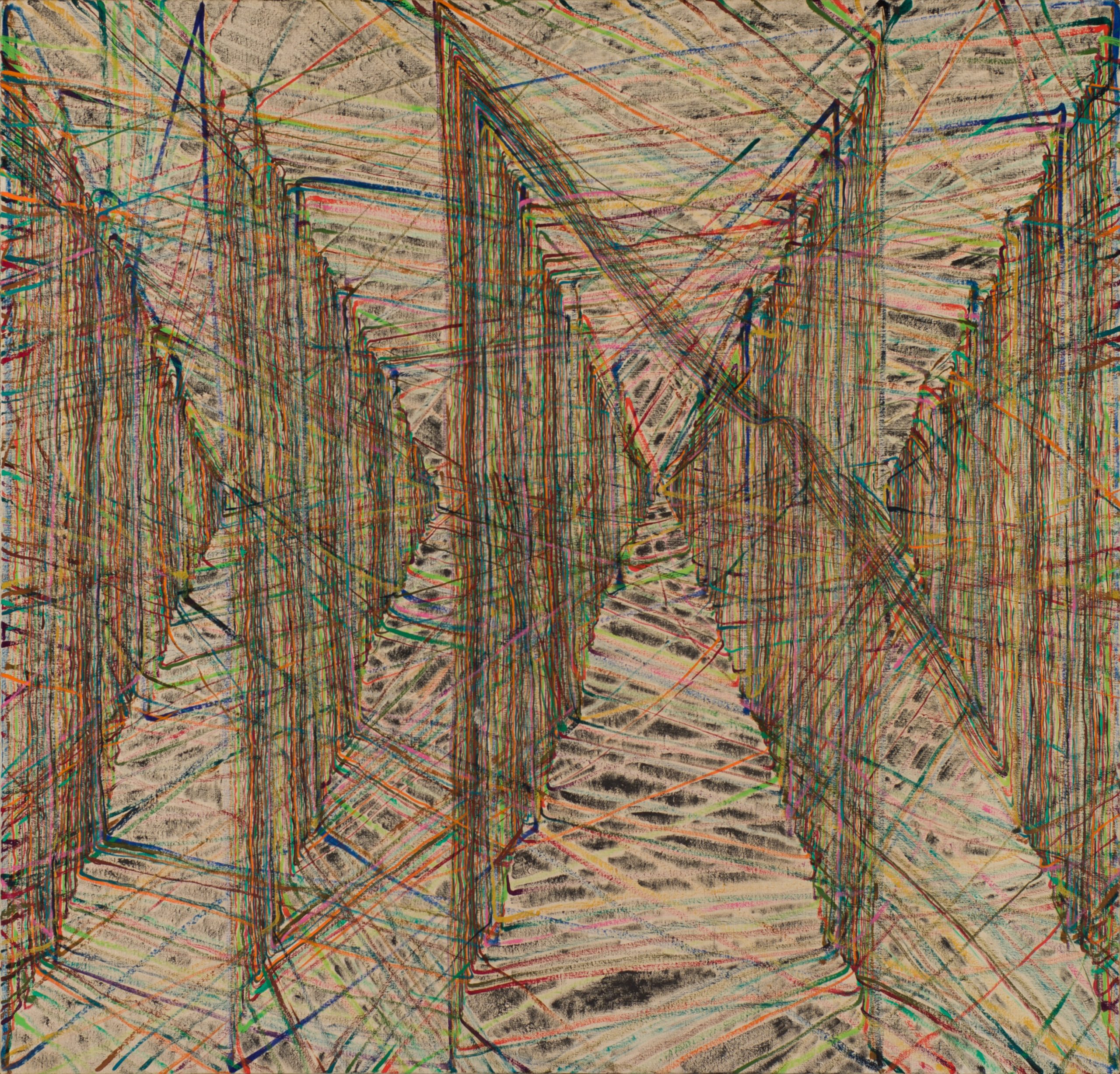17_弗拉基米爾・可可利亞，《日落》，2005，油彩、畫布，132.5 x 127 公分。藝術家與臺北市立美術館提供。