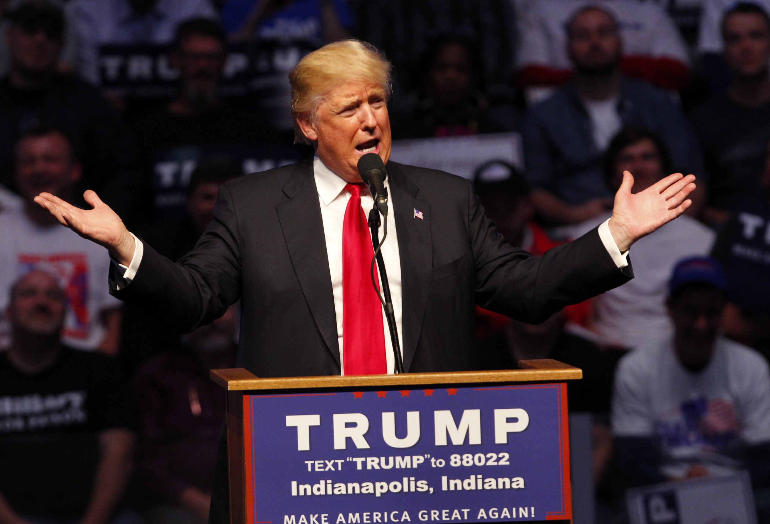 Donald Trump Holds Rally With Former Basketball Coach Bobby Knight